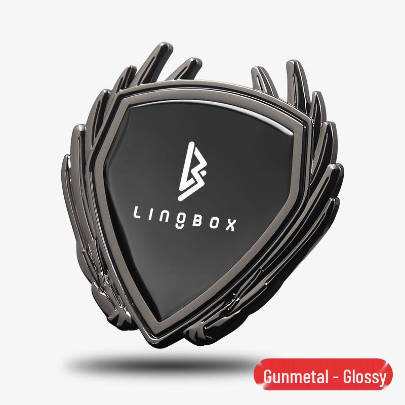 Lingbao Coco Uni Car Metal Badge: Decorative Sticker for Car Body, Side Window, or Trunk