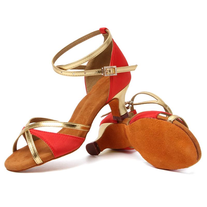 Professionella KvinnorBallroomdansskor Inomhus Latindansskor Salsa Mellanklack 5cm
