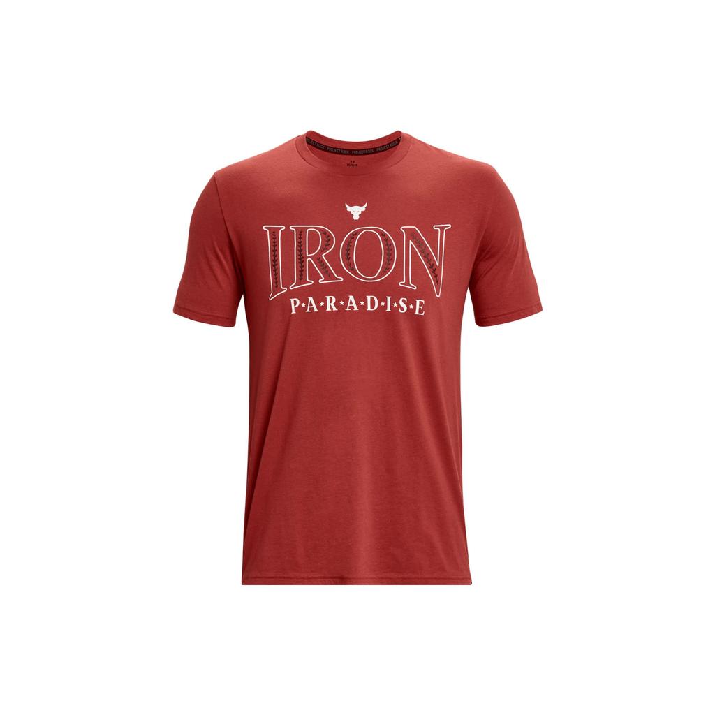 Under Armour T Shirts Men's Red Crew Neck Moderate Straight Fit 1379837-635