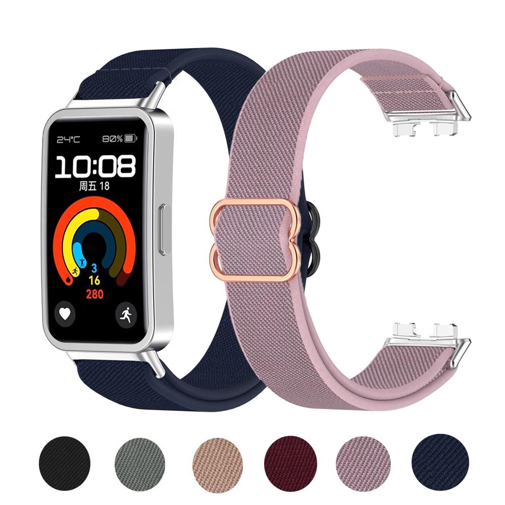 Nylon Strap For Huawei Band 10/9/8 watch Straps Accessories Scrunchie Sport Elastic bracelet pulseira correa Huawei Bands 9 NFC