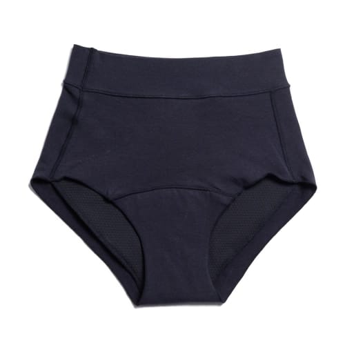 Sheepeace Candymoon Women's Non-Constricting Absorbent Sanitary Panties for Periods, Cotton Blend, Black, Size M