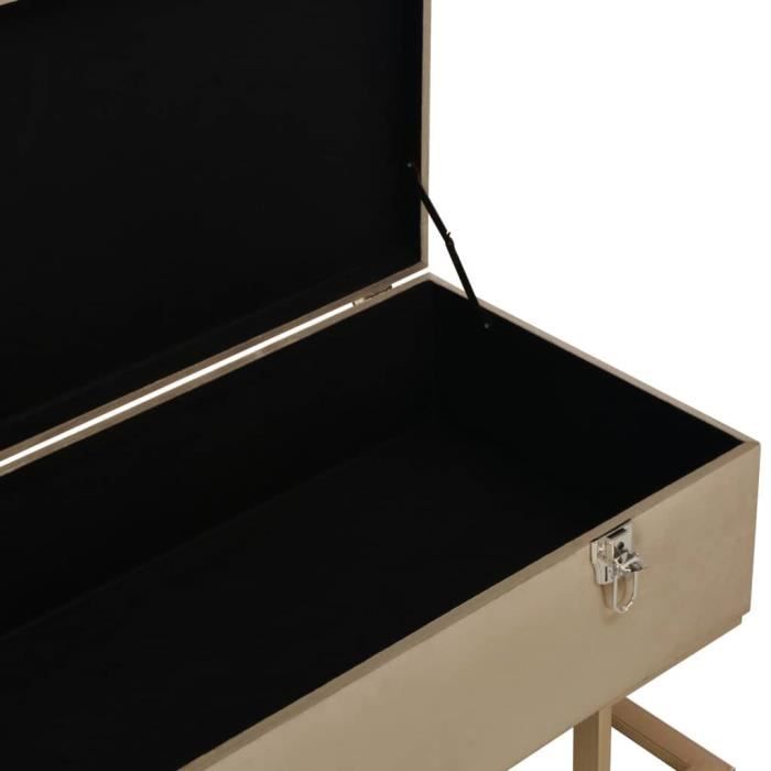 VidaXL Banc avec compartiment de rangement 105 cm Beige Velours