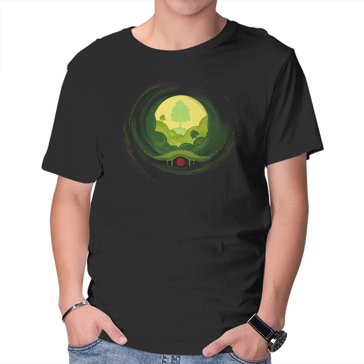 Unisex Crew Neck T-Shirt And Back Again Graphic Short Sleeve Casual Tee XXXL