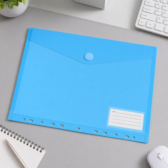 The Curved Flip Cover Features A Fastener Tape That Keeps Papers Firmly in Place