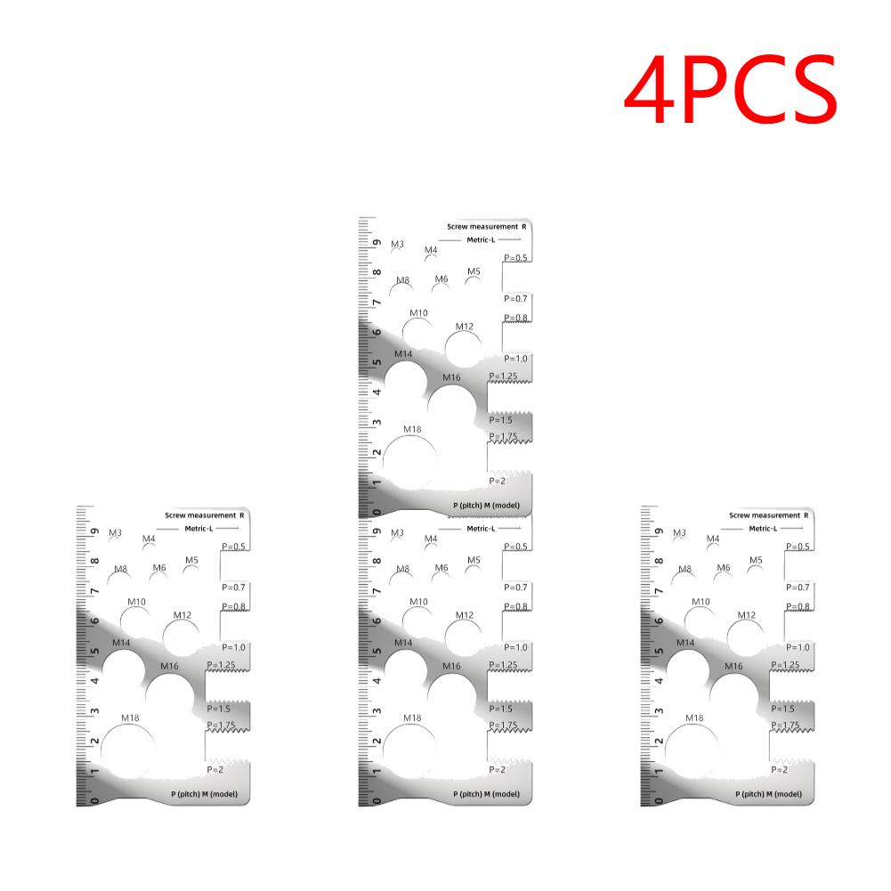 3-10PCS Screw Thread Pitch Gauge Ruler Anti-Slip Industry Standard Pitch Gauge Metric Screw Thread Pitch Gauge for Industry/Home
