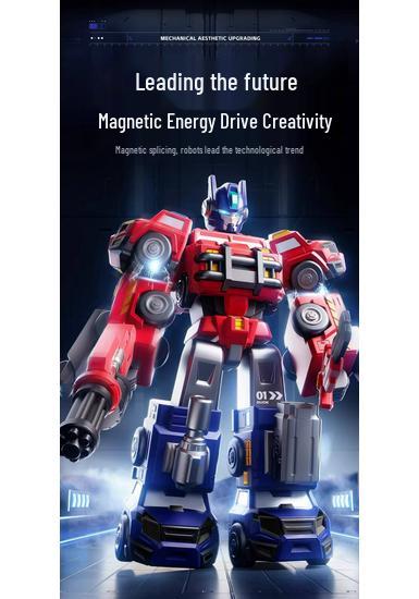 Magnetic Deformation Toy Car & Robot Assembly