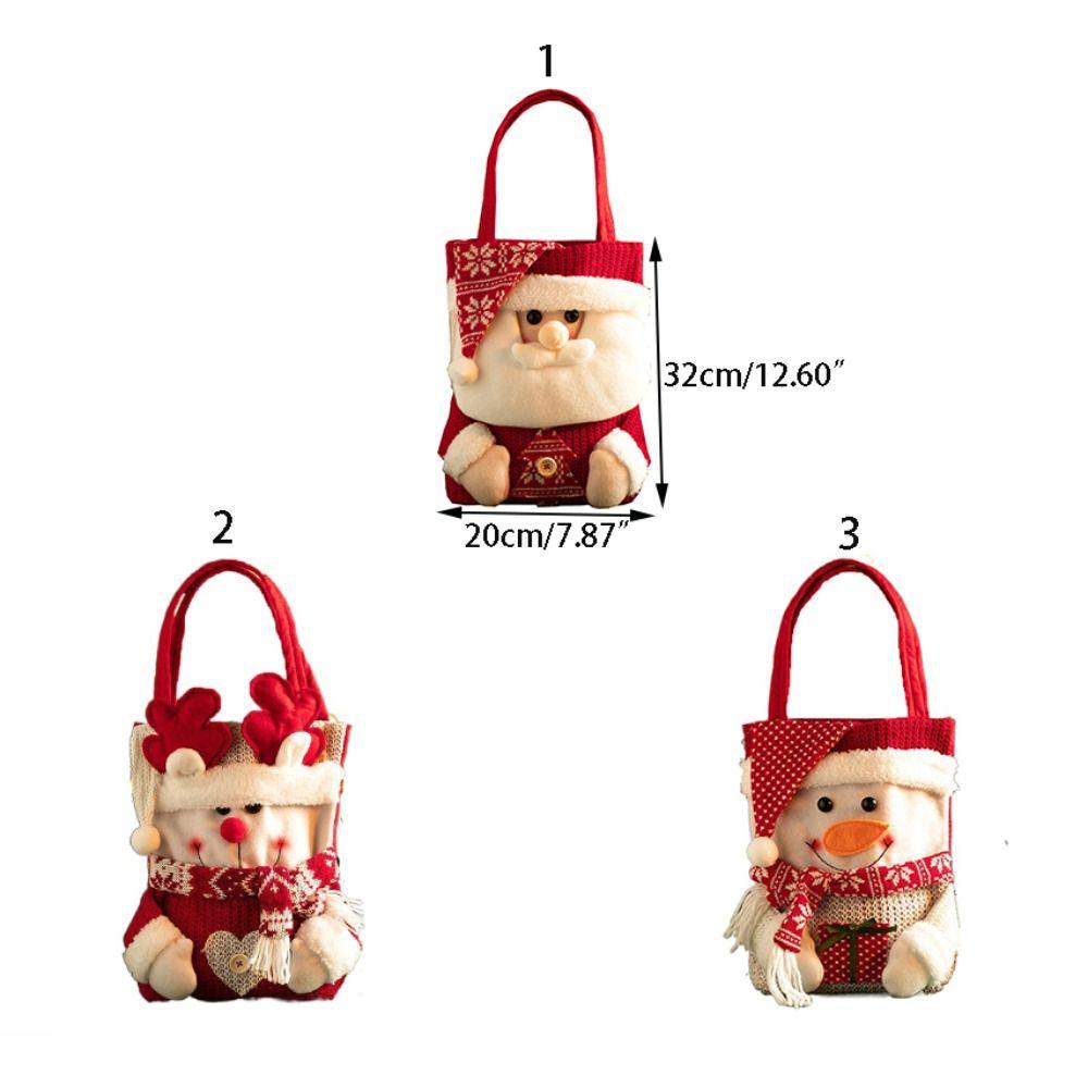 Santa Claus Christmas Packing Bag Large Capacity Gifts Candy Bag Christmas Handbag  Shopping Bag