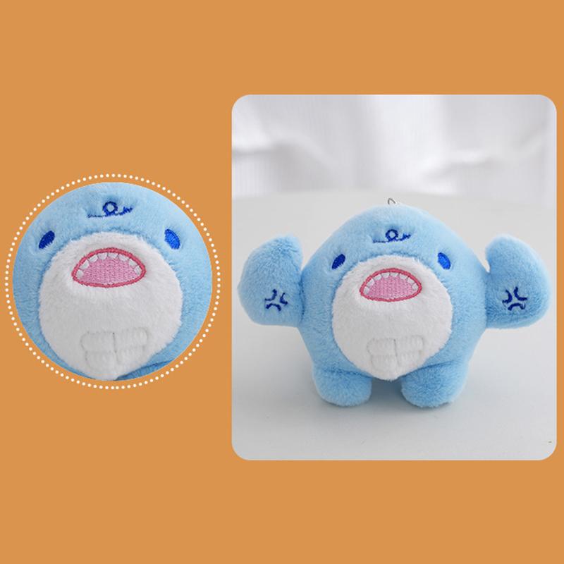 Cartoon Kawaii Shark Plush Toy Soft Pp Cotton Doll Pendant Toy Cute Bag Ornament