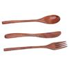 Wooden Cutlery Set Scratch Proof Portable Spoon Fork Cutter Tableware with Box for Dessert Salads Noodles