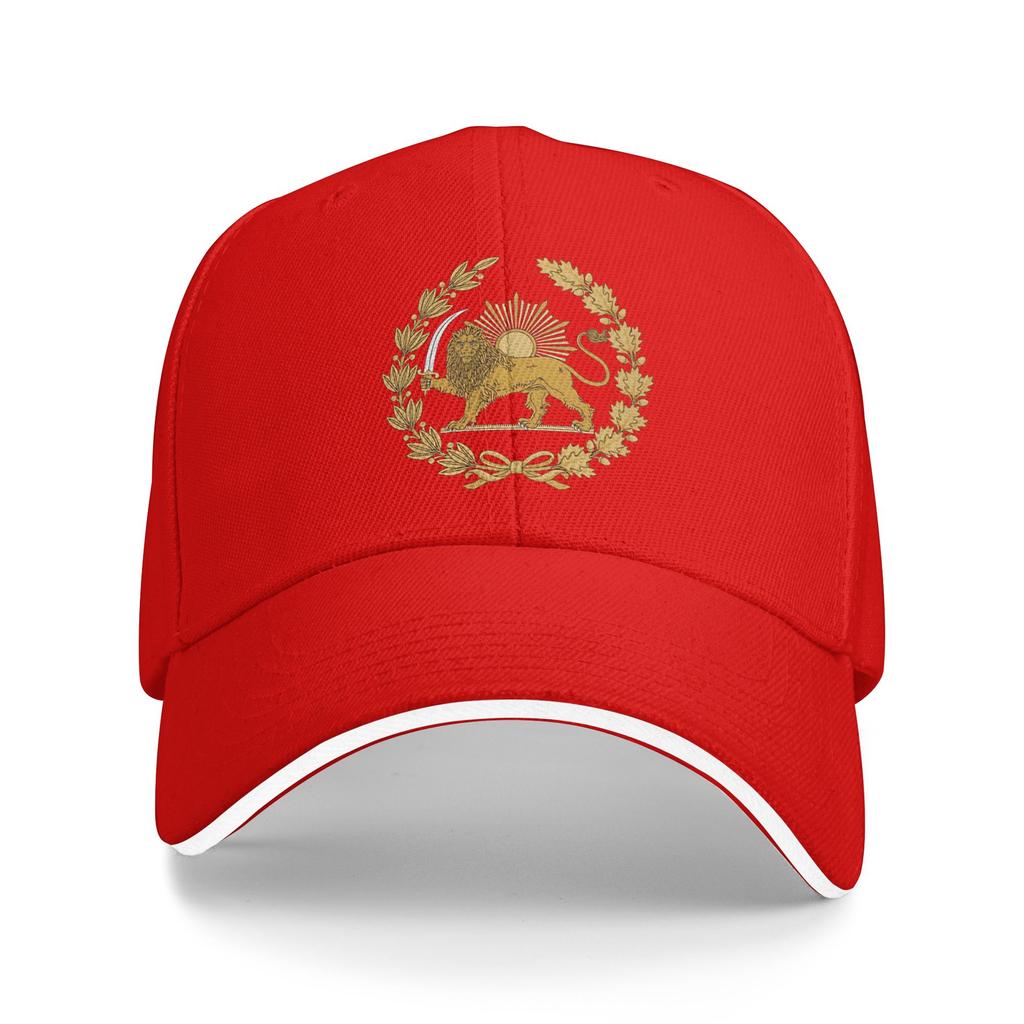 Lion & Sun Emblem Of Persia Baseball Cap  Design Print Trucker Hat Summer Female Male Outdoor Gym Baseball Caps