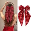Floating Ribbon Polka Dot Hair Clip Barrette Hair Accessories  Back of Head Styling