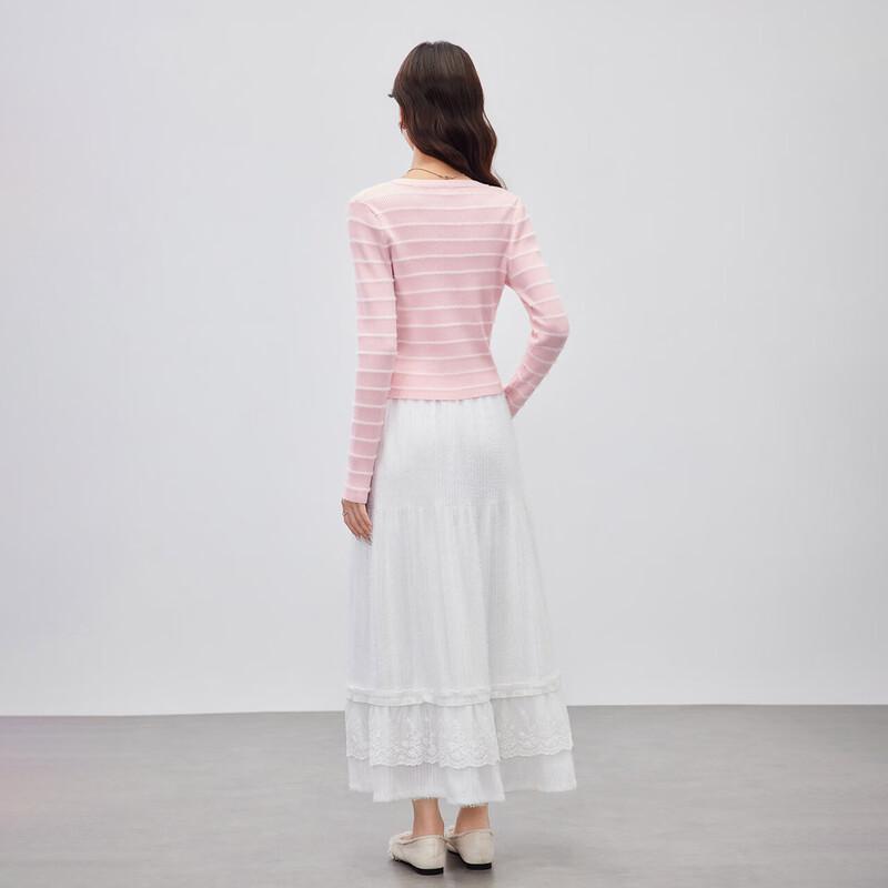 IEF 2026 Spring Striped Slim-Fit Knitted Top