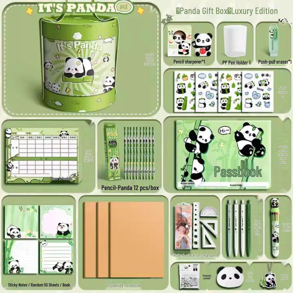Panda Stationery Set: Creative Birthday Gift for Primary School Boys