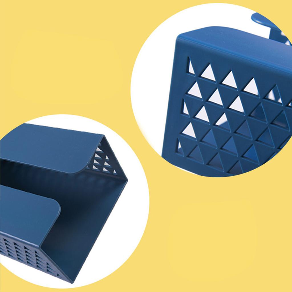 Tissue Box Cover Adhesive Wall Mounted Hollow Plastic Napkin Case Holder for Living Room Kitchen