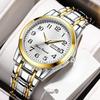 Luminous Couple Waterproof Quartz Watch Automatic Movement Luminous Waterproof Calendar Mechanical Watch Male Big Digital Elderly Watch