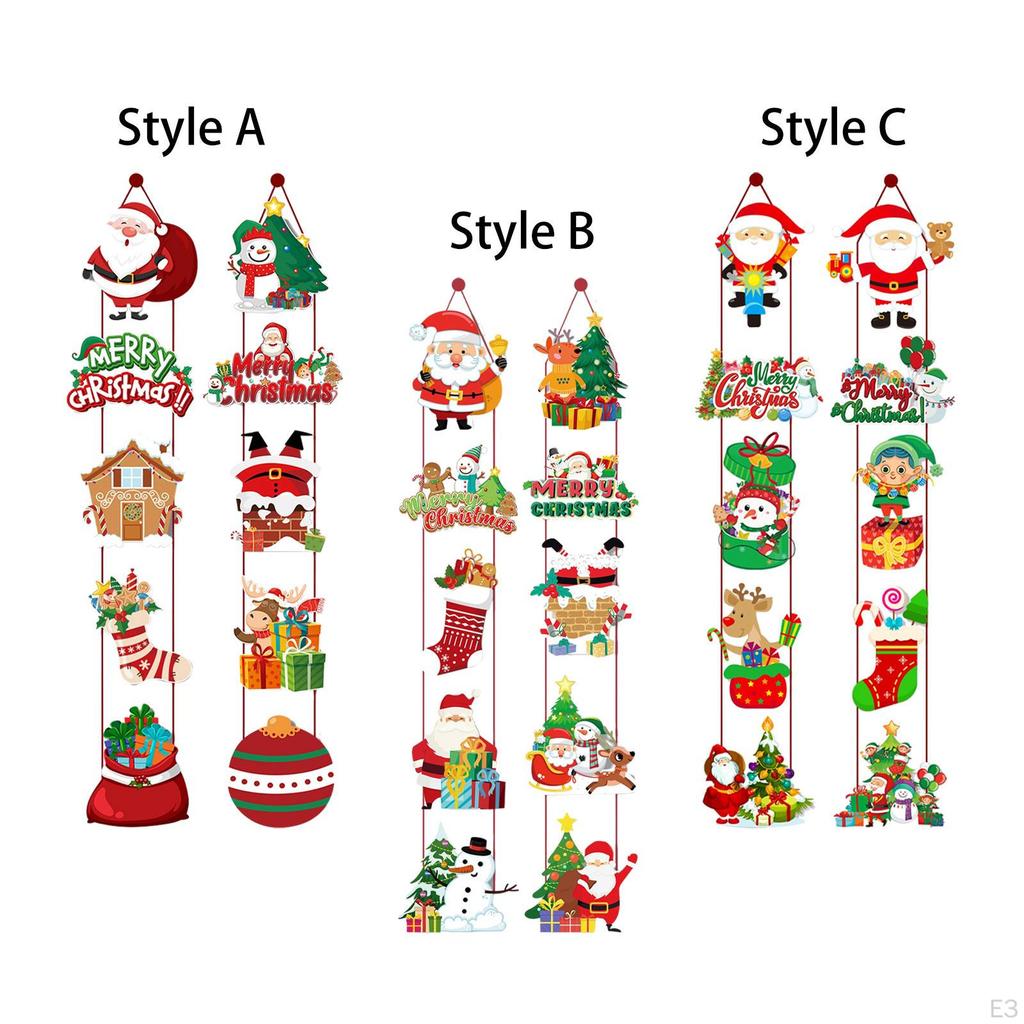 Christmas Door Banners Hanging Banner Couplet Front Plaque Pendant for