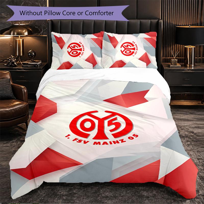 Mainz FC Themed Bedding 3Pcs Duvet Cover Set Decorative Bed Linen For Teen Room Home Decoration