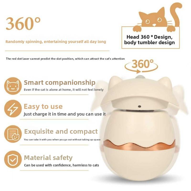 Automatic Laser Cat Toy Intelligent Sensing Infrared Cat Toys Electric 360° Rotation Interesting Design Pet Products Supplies