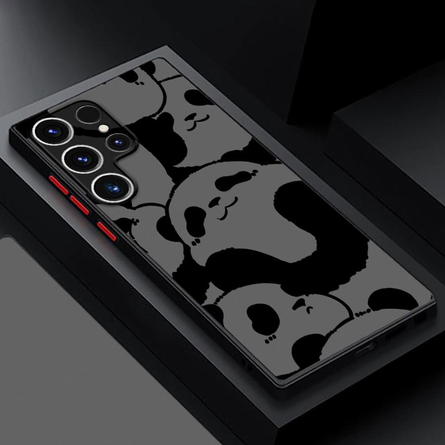 Funda Back Phone Cover Case for Samsung Galaxy S20 FE S24 Plus S22 S26 Note 20 Ultra 10+ S23 FE S25 Ultra S21 Cute Panda Funny