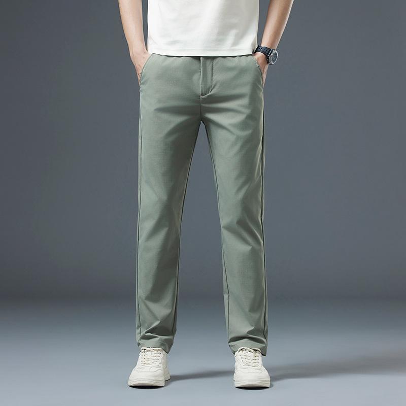 Novidades de Verão: Calças Casuais Masculinas - Pernas Longas, Leves, Calças Stretch de Corte Justo - Calças Esportivas Confortáveis para Homens
