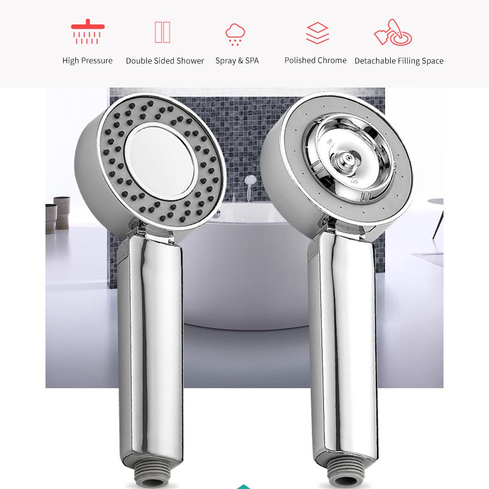 

Душ высокого давления Ванная комната Ручная душевая головка Двусторонний спрей