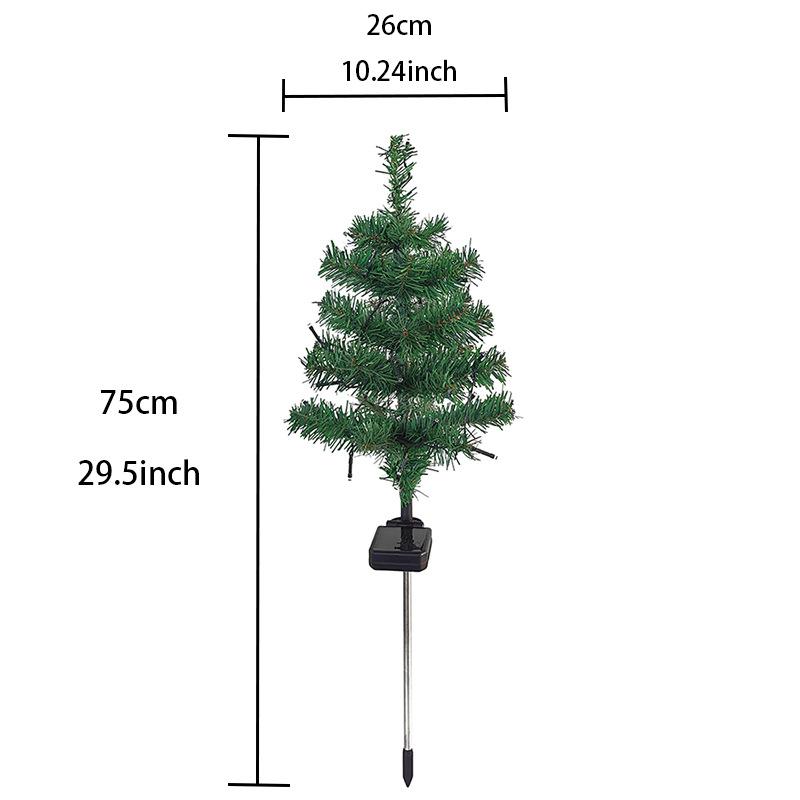 Solar Christmas Tree Garden Stake Light Waterproof Outdoor Christmas Decorations Solar Xmas Christmas Lights for Garden Decor