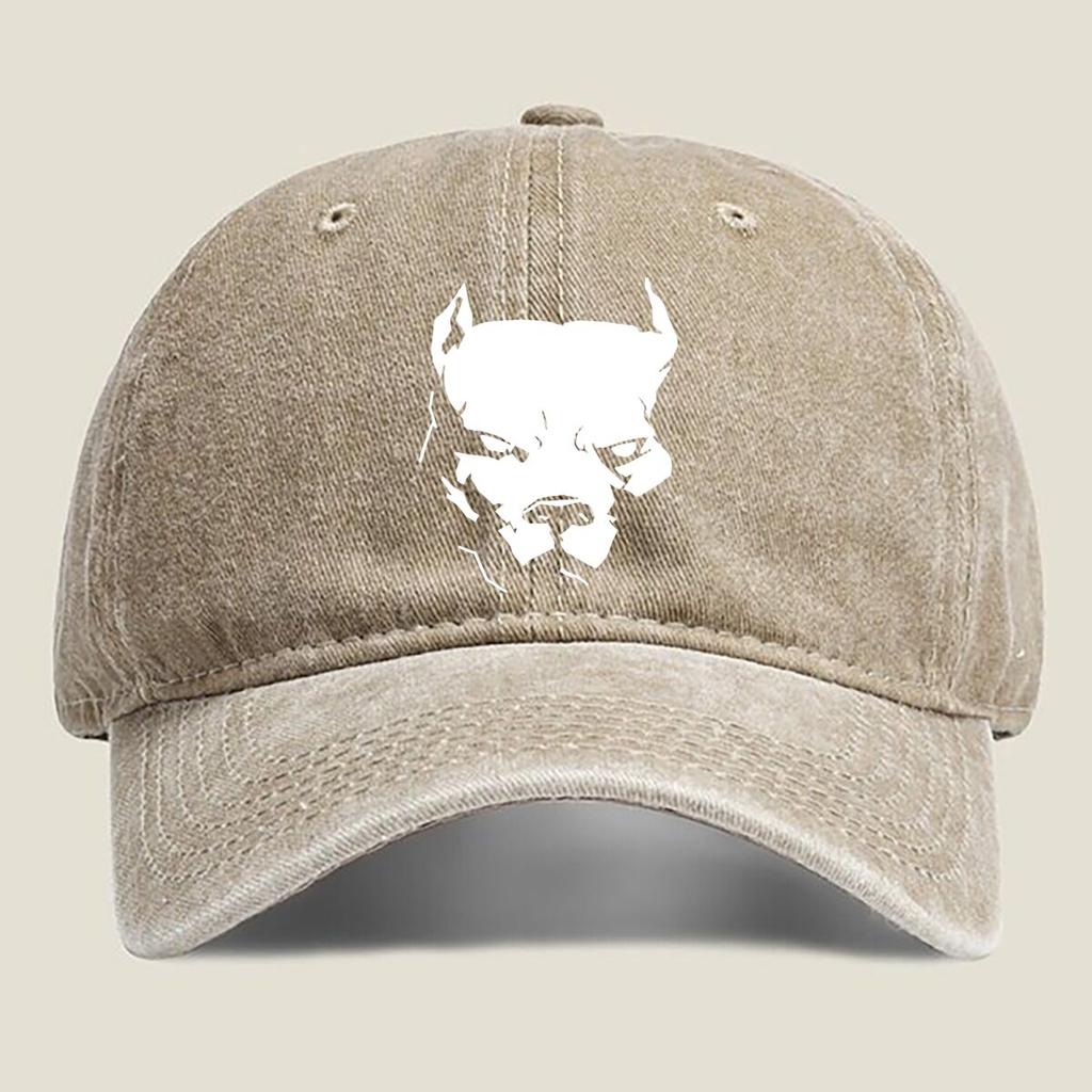 Devilish Face Silhouette Fashion Washed Baseball Cap Hat Outdoor Activities