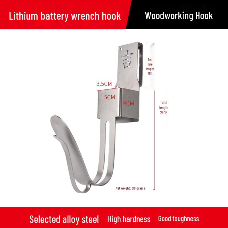 

Multi-Functional Electric Wrench Holder: Rotating Stainless Steel Hook Rack for Carpenters & Woodworkers