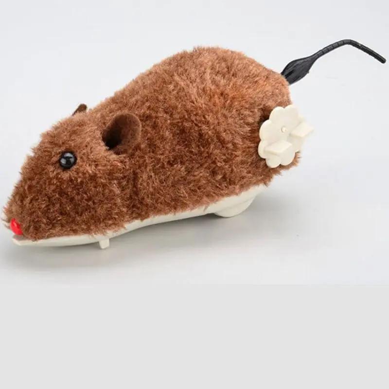 1PC Funny Lifelike Plush Mouse Toy for Cats - Running Rat with Tail, Interactive Pet Toy for Kittens, Dogs, Kids - Random Color