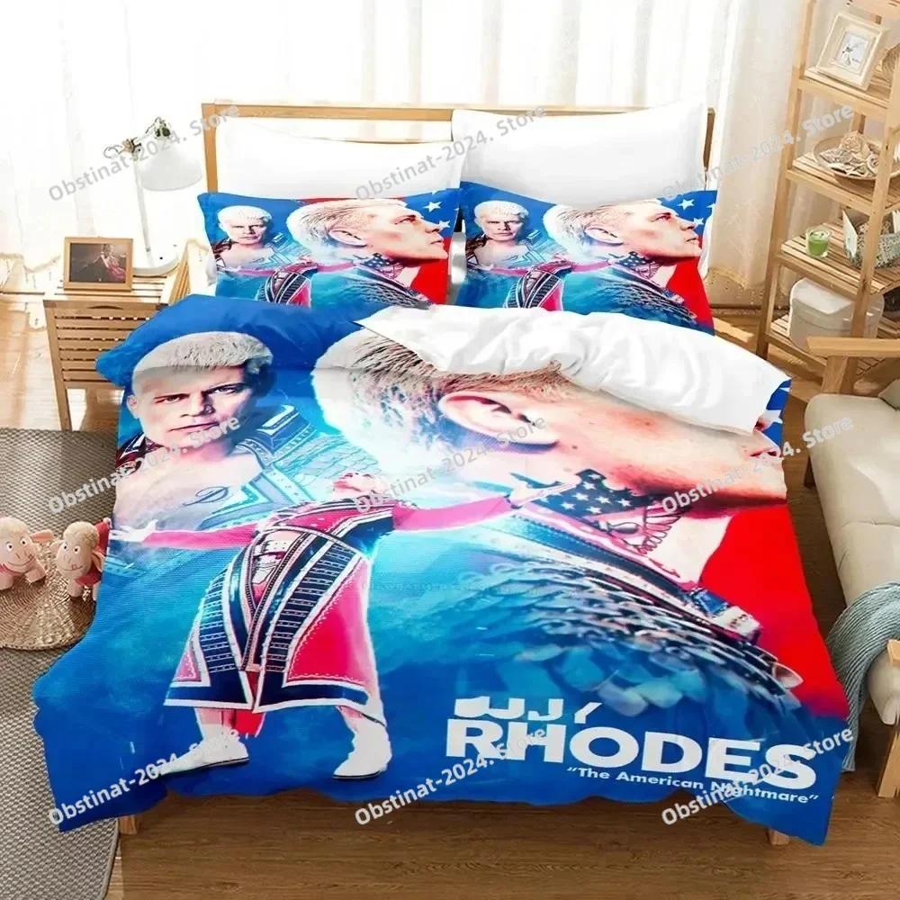 Cody Rhodes American Nightmare Bedding Set Printed Bed Set With Pillowcase Duvet Cover Soft Single Double Queen Super King Size