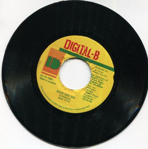 

7inch Record DON YUTE - Weh She Do NONE Digital-B 1994 Jamaica Reggae, Ska & Dub Used