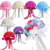Silk Flowers Artificial Hand Bouquet Pearl Bridesmaid Bouquet Wedding Bouquets  Wedding Accessories