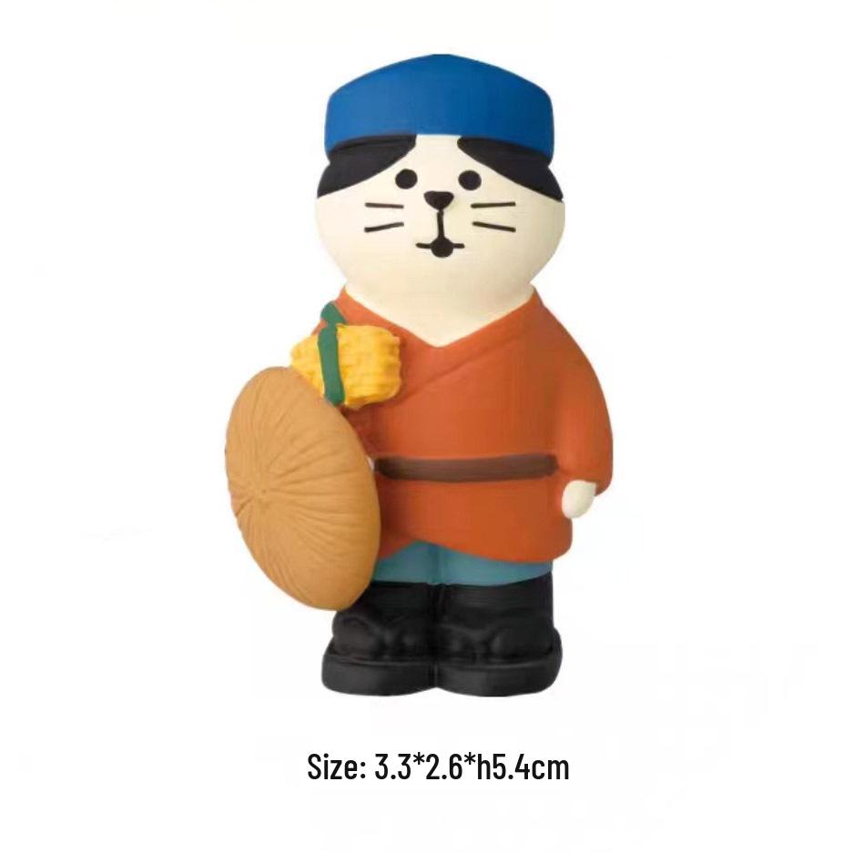 Mittherbstfest Japanische Katze ZAKKA Blind Box Figur - Harz Kätzchen Ornament Dekoration