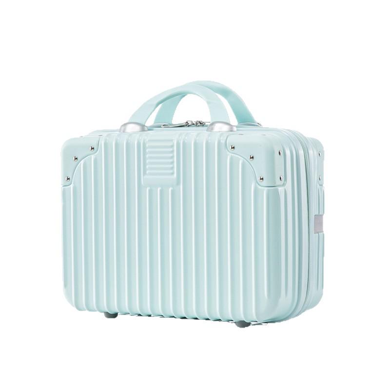 Retro Suitcase Set: 14" Women's Cosmetic Bag & 16" Men's Carry-On Luggage Gift Box.
