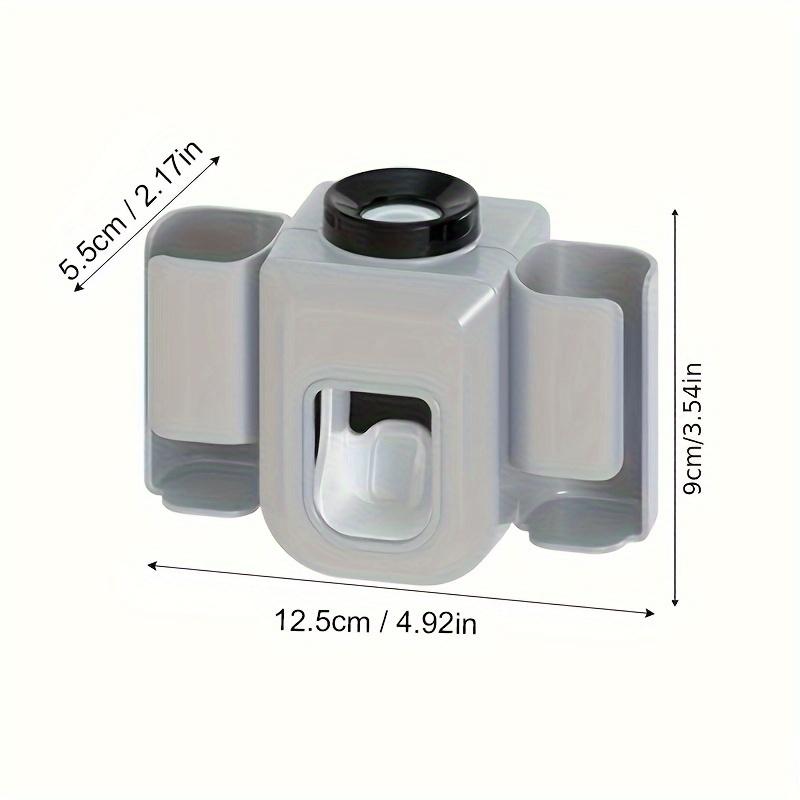 1pc Toothbrush Holder with Automatic Toothpaste Dispenser, Wall Mounted Toothbrush Storage Rack, Flushless Toothbrush Storage Organization