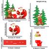 Charming Wooden Christmas Decorations Featuring Snowman Cottage And Santa Tree Design