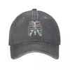 Mechanic Skeleton CraftsUnisex Mechanic Tools Halloween Baseball Cap for Unisex WoUnisex Distressed Washed Headwear Activities Caps Hat