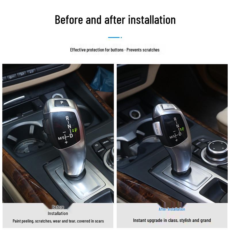 Innenraum Schalthebel P Entriegelungsknopf Aufkleber für BMW 1er, 2er, 3er, 5er, 7er Serie, X1, X5, X6 - Modifikationsdekoration