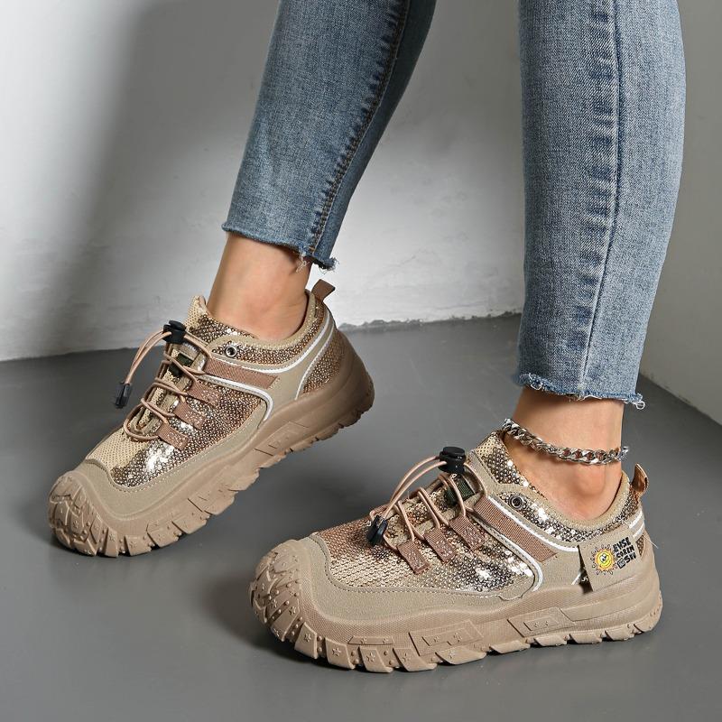 

Fashion 2025 Brand Ladies Shoes Lace-up Women s Vulcanize Shoes Fashion Mesh New Plus Size Best Seller Comfortable Casual Shoes Zapatos 43 золотой