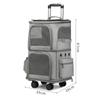 Large Cats Suitcase Double-layer Transparent Backpack Portable Outdoor Travel Silent Breathable Cat Bag Puppy Stroller for Pets