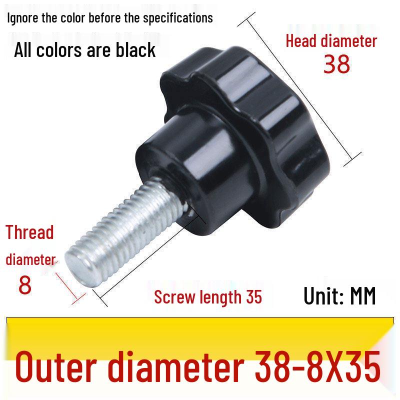 Star-Shaped Bakelite Hand-Tightening Screw Handle (M4-M10)