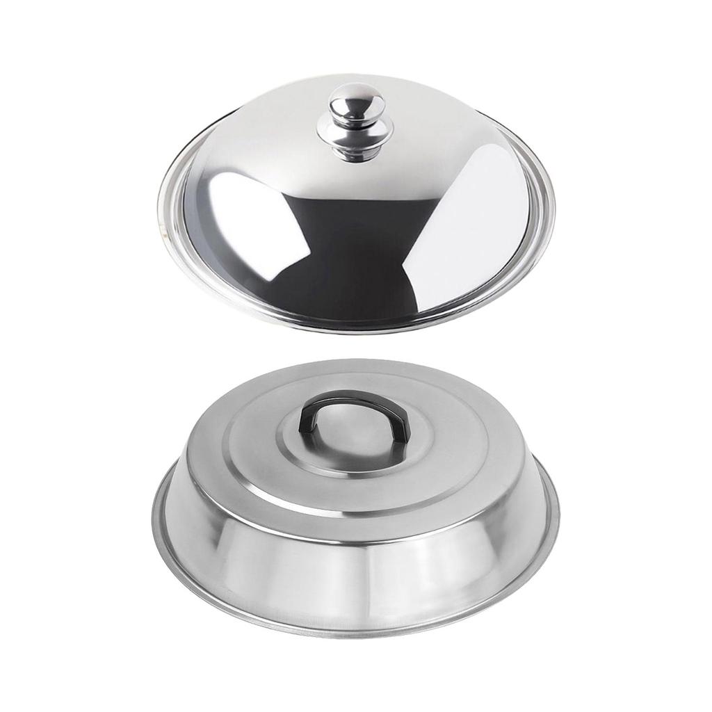 Stainless Steel Lid Professional Lid Anti-scald Bakeware Frying Pan Lid Cookware