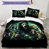 3pcs Halloween horror Bedding Set Duvet Cover Closure Includes 1 Duvet Cover & 2 Pillowcases, Soft and Comfortable for All Seasons.