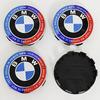 DSJW3 4pcs For BMW 50th E90 E60 F10 F20 G20 G30 E53 E85 E70 56mm 68mm Blue White Car Hub Cap Wheel Center Cap Emblem Badge Accessories