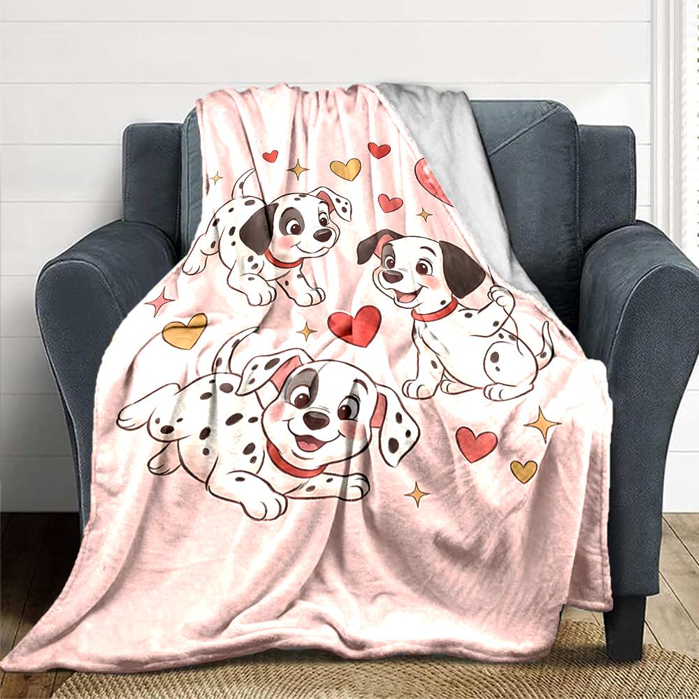 Dalmatian Puppies Balloon Hearts Blanket Soft Throw Blanket For Home Bedroom Bed Sofa Travel Office Solid Christmas Blanket