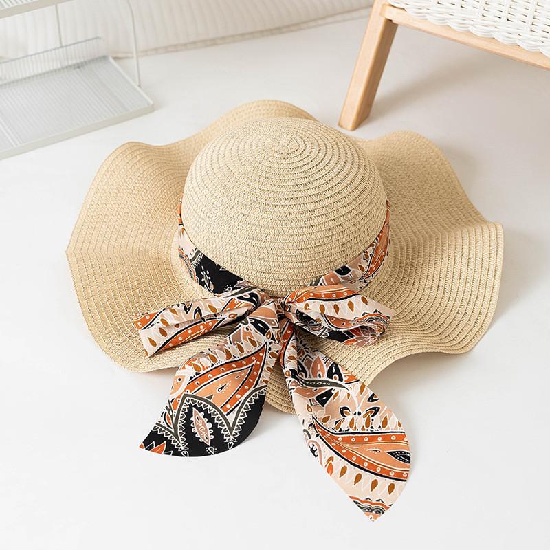 Fashionable Summer Sun Hat For Women With Round Top And Ruffle Edge