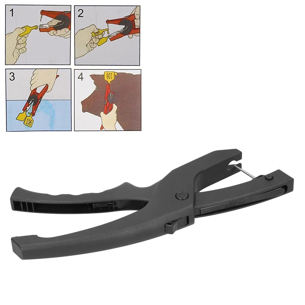 Poultry Ear Tag Applicator Plier Equipment Livestock Marking Tagger Tool for Farm Animals