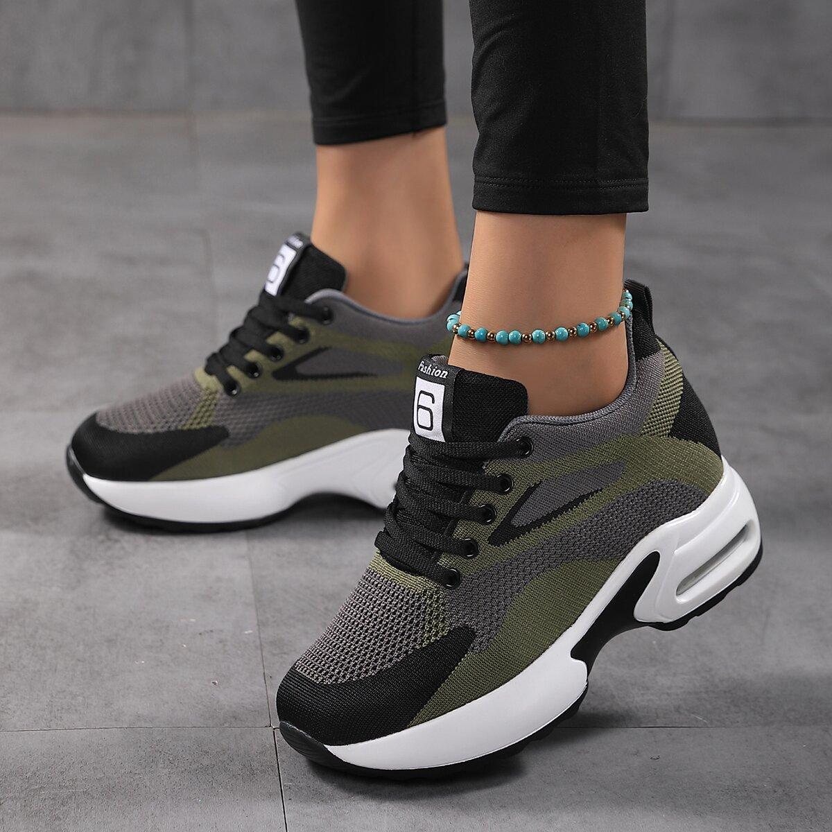 

Большой размер увеличение внутренней высоты 8 см спортивная обувь женская новая сетчатая обувь мягкая подошва повседневная обувь кроссовки папины 40