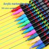 Acrylic Marker Set: 260 Fine Tip & Brush Tip Colors, 0.7mm Metallic for Art Students
