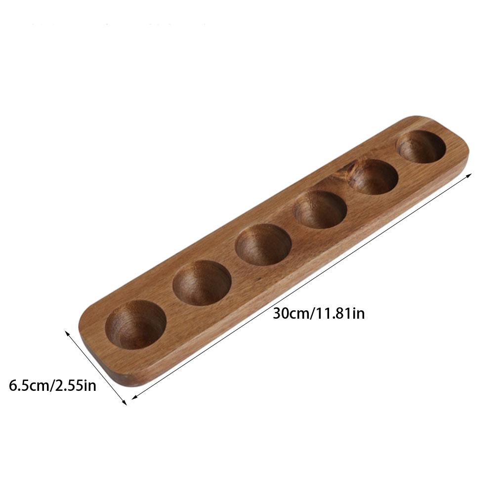 Bamboo Wood Yellow Exquisite Craft Wooden Egg Storage Tray Non-toxic And Moisture-resistant Egg Tray
